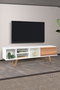 Hanah Home Ela 3630 Soporte para TV Blanco y nogal